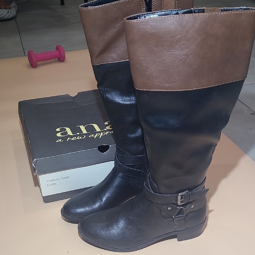 a.n.a Black and Brown Ankle Boots